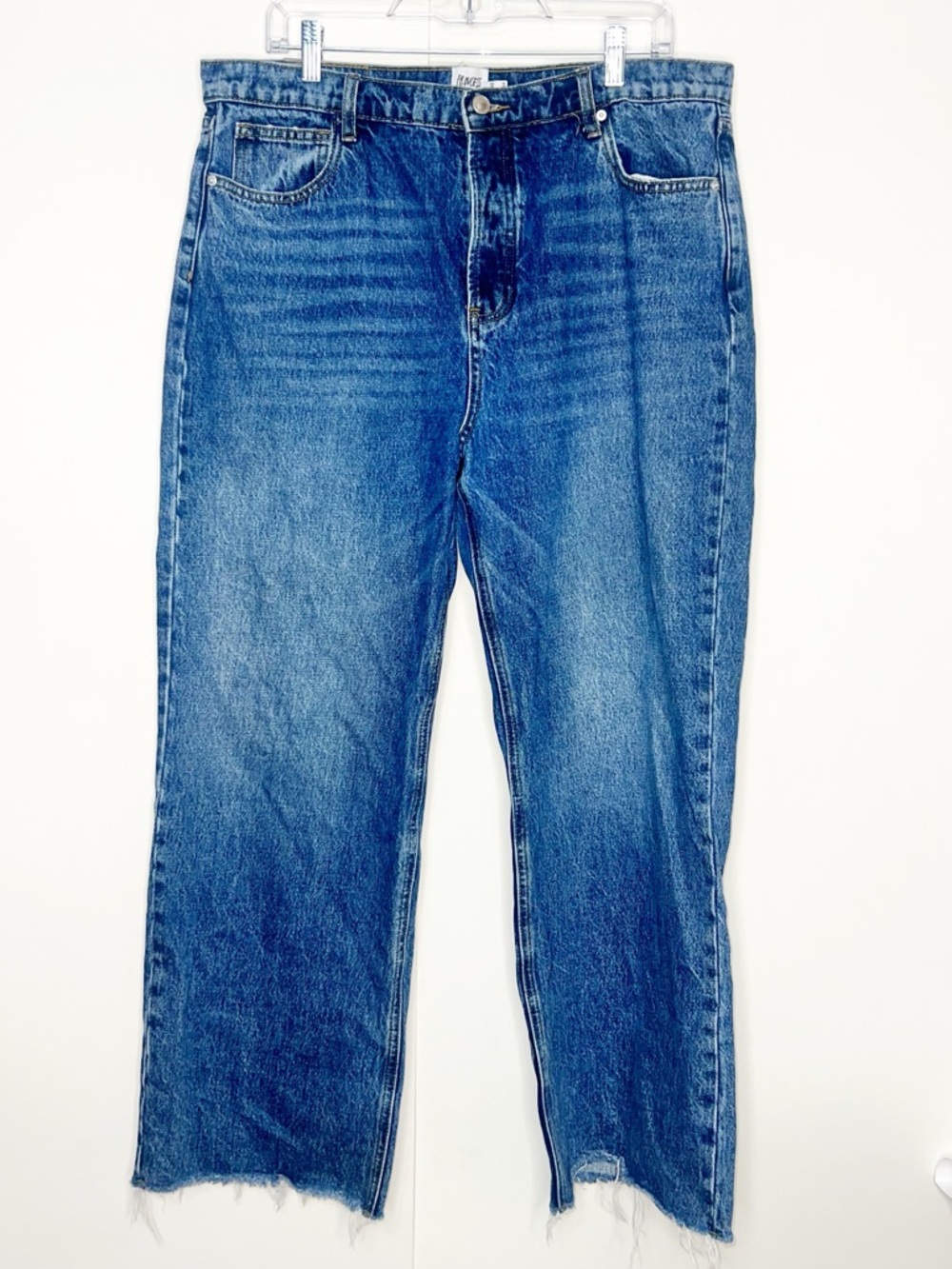 Princess Polly Wide Leg Raw Hem Jeans